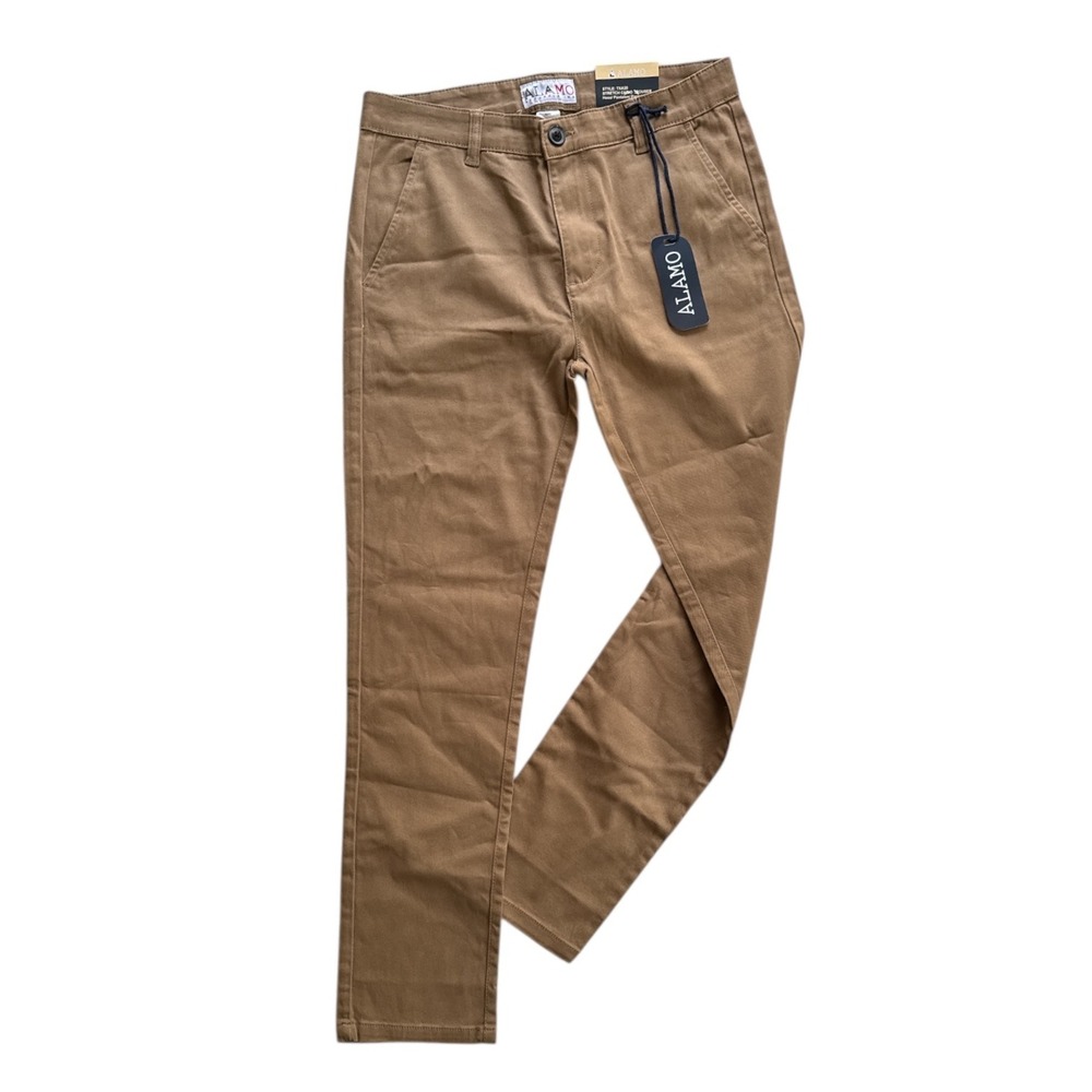 ALAMO Stretch Chino Trousers Straight Leg Khaki Pants Mens Size 30x30 | NEW‎